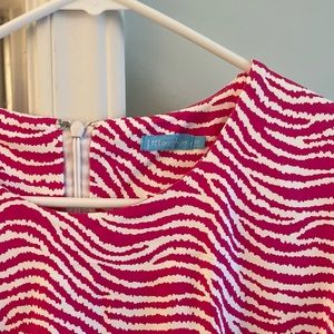 J. McLaughlan Pink Zebra-Strip Side Knot Dress